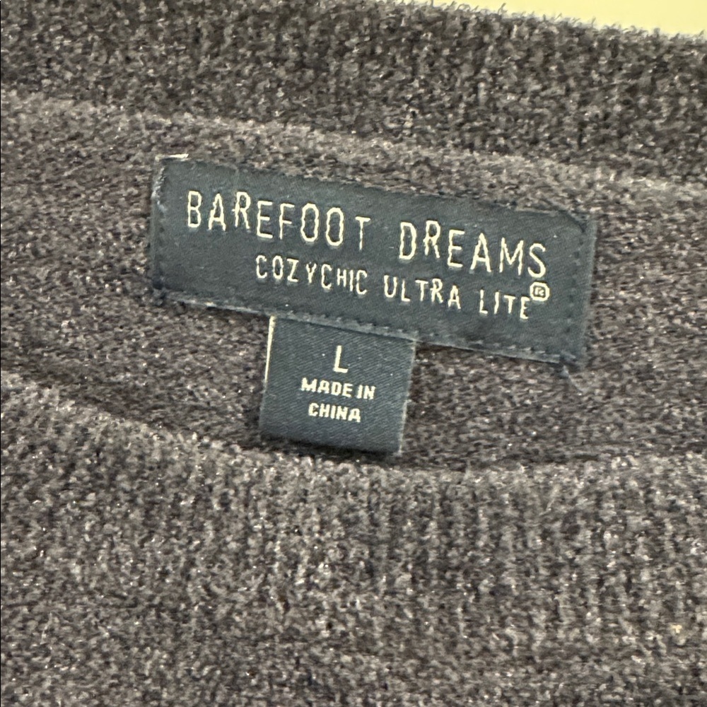 Barefoot Dreams CozyChic Ultra Lite Multi-Stripe Pullover, Indigo Blue, Large - Picture 4 of 6